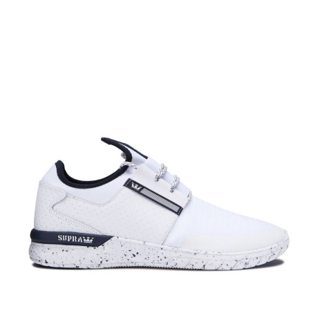 Supra Flow Run Womens Low Tops Shoes White UK 54AWV